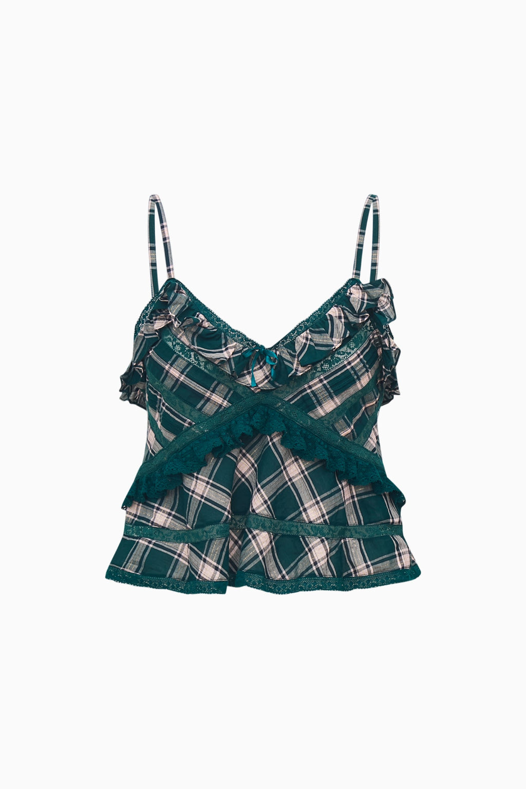Sormina Tartan Cotton Top - MISTLETOE KISS